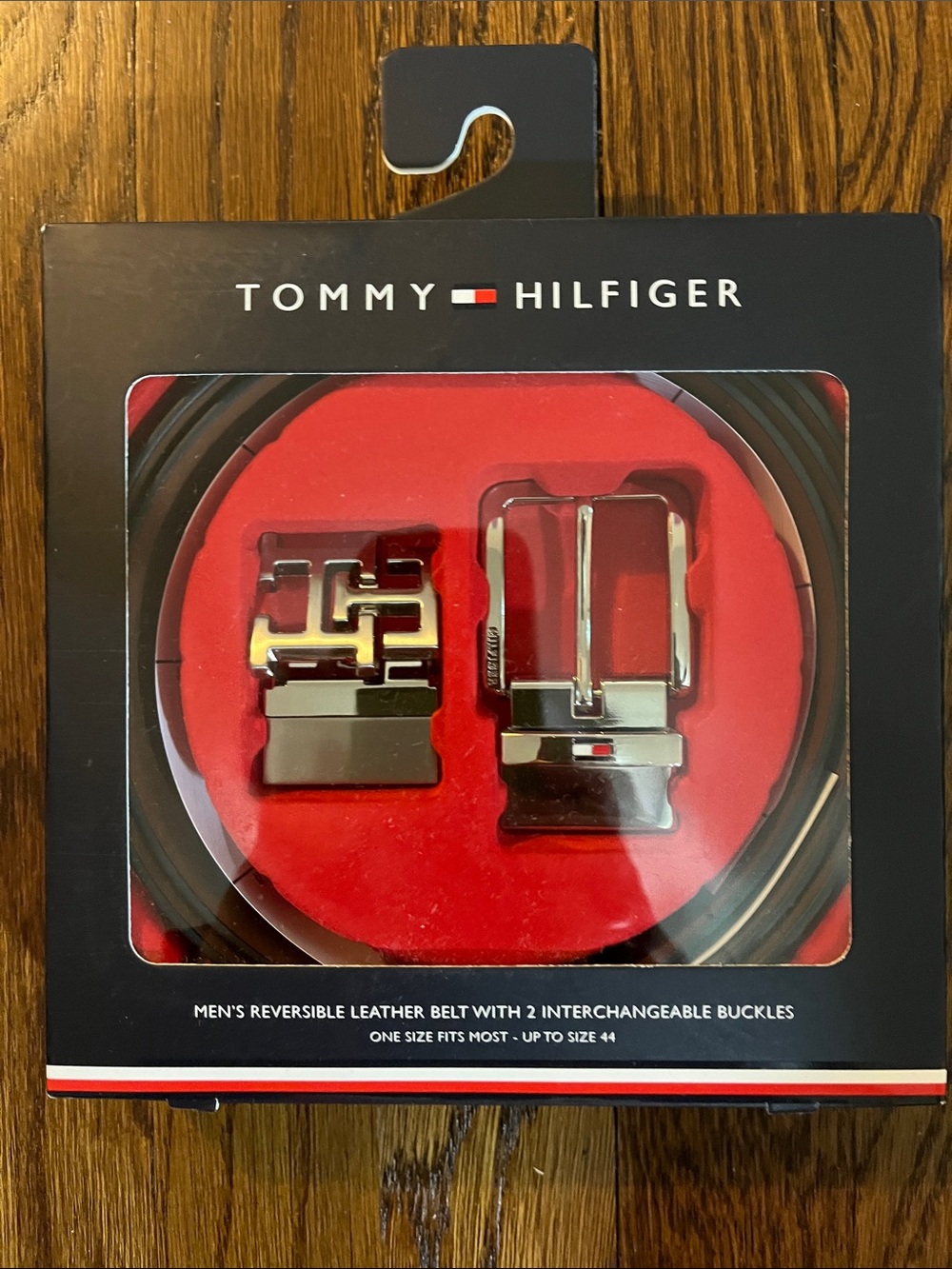 Tommy Hilfiger Reversible Belt with Interchangeable Buckles OS